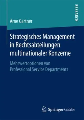 Obrázok produktu pre Strategisches Management in Rechtsabteilungen multinationaler Konzerne