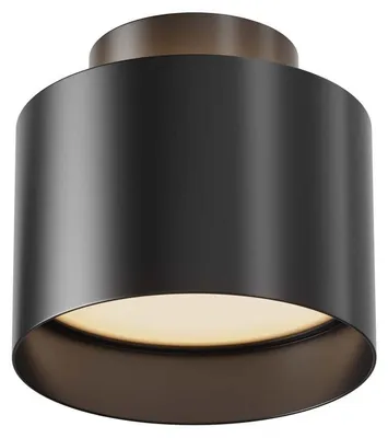 Image de Plafonnier LED, métal, noir, blanc chaud