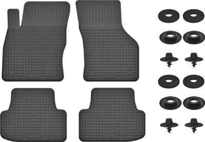 Produktbild von Gummimatten Mit Stoppern Für: Volkswagen T-Roc (2017-) Schwarz Set