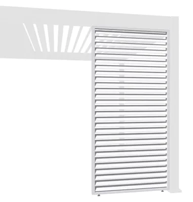 Produktbild von Weide Lamellenwand horizontal weiß Aluminium als Pergola Sichtschutz