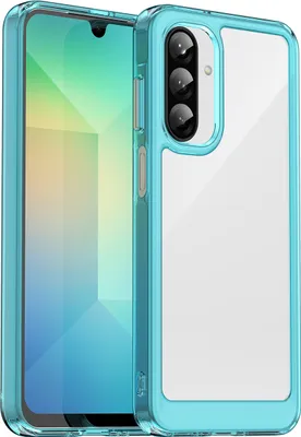 Produktbild von Schutzhülle für Samsung Galaxy A26 5G Klar Rückseite Stoßfeste TPU Silikon Bumper Hülle Hellblau