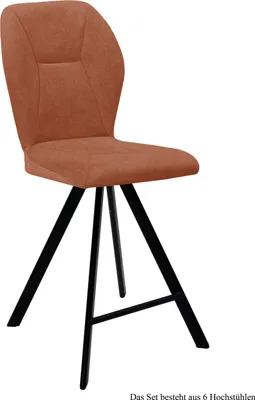 Produktbild von Thekenstuhl drehbar (6er-Set) Diantha 51x109x60 Schwarz/Cognac