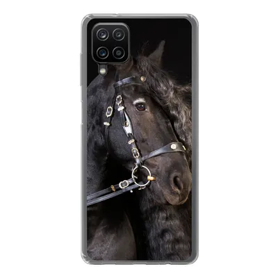 Produktbild von MuchoWow® Handyhülle Schutzhülle Hülle für Samsung Galaxy A12 Pferd - Halfter - Mähne Silikon Softcase Handy Hülle - Bild