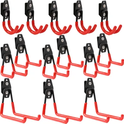 Image de 14el Crochet droit rond en acier systèmes Qbrick outils suspension garage jusqu'à 40kg