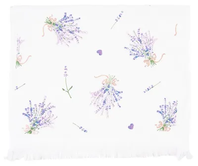 Produktbild von Clayre & Eef Gästehandtuch 40x66 cm Violett Baumwolle Lavendel