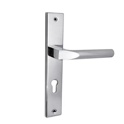 Produktbild von Domino Türgriff CONO M6 72 PZ Drückergarnitur für Zimmertür, Bürotür, Kellertür, Innentür, L-Form, Türbeschläge aus Aluminium glänzendes Chrom