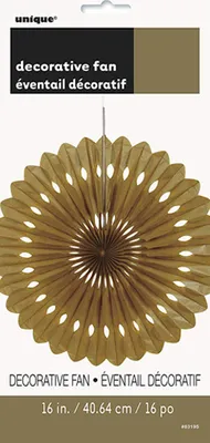 Immagine prodotto di Ventaglio di carta Unique Party Decor SG5383 (Taglia unica) (Oro)
