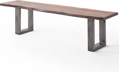 Produktbild von Esszimmer Sitzbank mit 160 cm Breite, Akazie massiv, walnussfarben lackiert - COSENZA-06