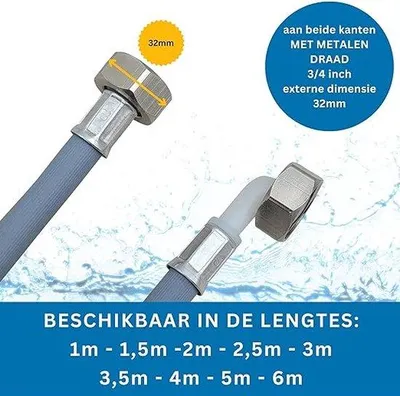 Produktbild von Famanu Sicherheitszulaufschlauch Aquastop für Waschmaschinen und Geschirrspüler - 1,5 m