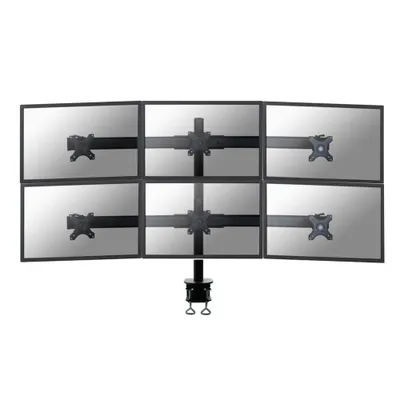 Produktbild von NewStar Flatscreen Desk Mount clamp / 6 Screens / Black / 10-27"