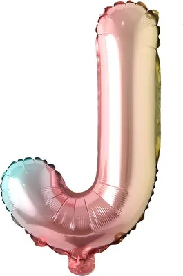 Immagine prodotto di Palloncino in foil lettera J, color arcobaleno, ca. 40 cm, per gonfiaggio ad aria compressa