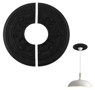 Produktbild von Dekorativer Deckenring für Lampeninstallation in Schwarz