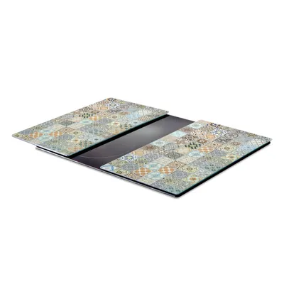 Produktbild von Zeller 2-tlg. Herdabdeckplatten Glasschneideplatte in Mosaik Optik