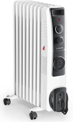 Produktbild von TROTEC Elektro Heizung Ölradiator TRH 22 E (2.400 Watt, 3 Heizstufen, Thermostat, 4 Lenkrollen, praktische Kabelaufwicklung, integrierter Griff)
