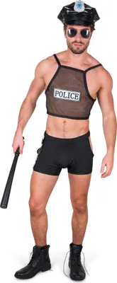 Obrázek produktu pro Frivolní kostým policisty pro muže černý XL