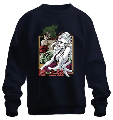 Productafbeelding van Kimetsu no Yaiba, Daki, Gyutaro, Demonen, Anime, Cadeau, Manga, Uni, Trui, Marineblauw, Maat L