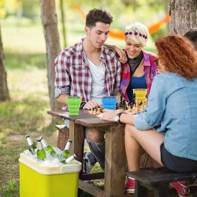 200 ml Silikon Trinkbecher für Wandern, Campen und Picknicken