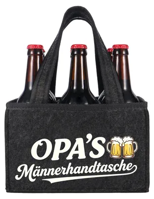 Productafbeelding van Biertas - Met vakken voor 6 flessen - Voor het transport van dranken - Zwart
