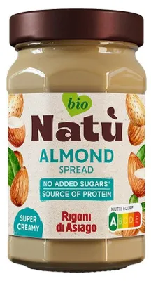 Immagine prodotto di NATU Vegan, crema di mandorle 220g – Cremosa, senza glutine, 100% vegana