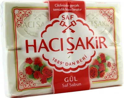 Produktbild von Kernseife »Haci Sakir« Rose 4x 150 g | Hamam Seife