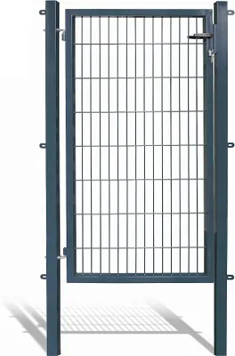 Produktbild von Gartentore für Stabmattenzaun - Farbe und Höhe wählbar - inkl. Pfosten und Befestigungsmaterial (Gartentor H 160 x B 100 cm, anthrazit)