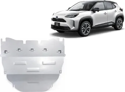 Immagine prodotto di Piastra di protezione sottoscocca in alluminio per il motore, compatibile con Toyota Yaris Cross, dal 2021 al 2026