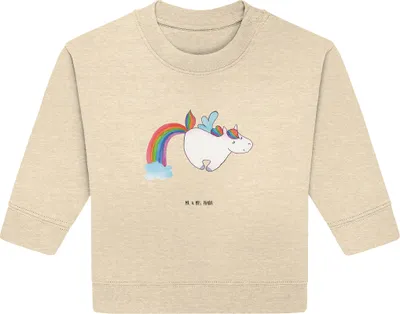 Produktbild von Mr. & Mrs. Panda Organic Baby Pullover Einhorn Fliegendes Pferd 24. - 36. Monat - Natural Raw - Geschenk, Spielen, Unicorn, Regenbogen, Realität, Bullover, Glitzer