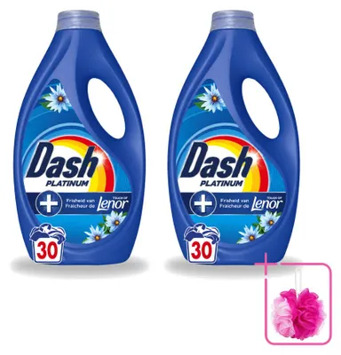 Produktbild von 2 x Dash Platinum Flüssigwaschmittel Meeresbrise - 1350 ml - Sparpackung - 2 Stücke