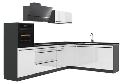 Imagen del producto de Cocina esquinera Vicco R-Line Blanco alto brillo/Antracita 287 x cm encimera Antracita, Model 66761