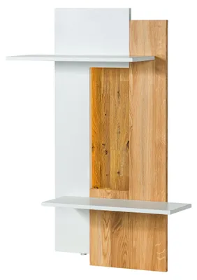 Immagine prodotto di MASSIVMOEBEL24 | Scaffale pensile in legno di quercia 80x28x110 natur / oliato bianco / laccato WIEN #136