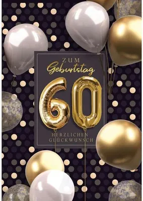 Produktbild von Geburtstagskarte - Zum 60.Geburtstag - Herzlichen Glückwunsch