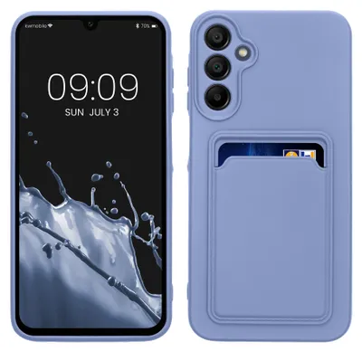 Produktbild von kwmobile Handyhülle für Samsung Galaxy A15 5G Hülle mit Kartenfach - TPU Case - Kabelloses Laden - Schutzhülle Cover in Lavendel
