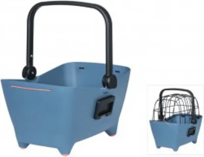 Produktbild von Basil Vorderrad-Tierfahrradkorb Buddy faded denim inkl. KF-System, blau