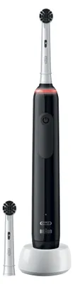 Produktbild von Oral-B PRO 3 3000, Erwachsener, Rotierende-vibrierende Zahnbürste, Schwarz, Weiß, 2 min, Schwarz, Rund