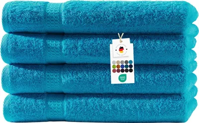 Produktbild von Handtücher 50x100 cm aus 100% Baumwolle im 4er Set, Frottier Handtücher Set 500g/m2