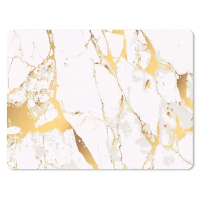 Produktbild von MuchoWow® Mauspad Mousepad Marmor - Gold - Weiß - Chic 40x30 cm - Mousepads - Maus Mat - Pad - Mausunterlage - Anti Rutsch