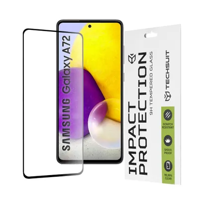Produktbild von Techsuit Full Cover Impact Protection Displayschutzfolie für Samsung Galaxy A72 - Schwarz