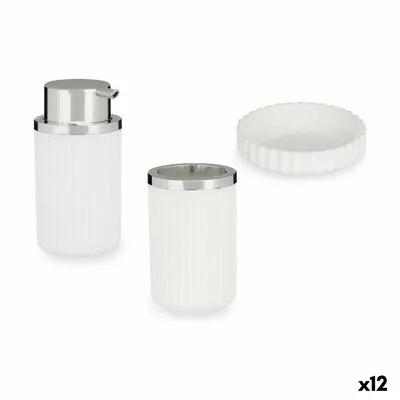 Obrázek produktu pro Koupelnová sada bílá plastová (12 kusů)