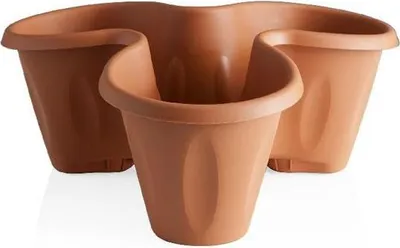 Produktbild von BAMA Modularer Blumentopf TRIFOGLIO, Terrakotta