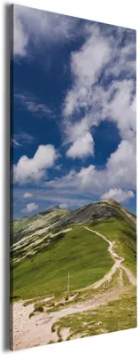 Produktbild von Wallario Premium Leinwandbild Alpenluft in Größe 50 x 125 cm