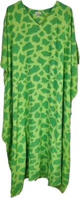 Produktbild von Locker geschnittener, bohemischer Kaftan-Kleid für Damen mit Tie-Dye-Muster, einheitsgröße, auch für größere Größen geeignet