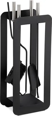 Produktbild von relaxdays 5-teiliges Kaminbesteck schwarz modern