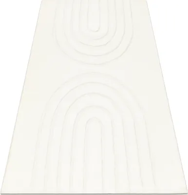 Produktbild von CURVY Arches waschbarer Teppich weiß 11, strukturell, geprägt, Plüsch Weiß 200x290 cm