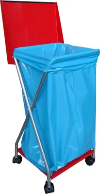 Produktbild von Müllsackständer mit 4 Rollen und 25 Müllsäcken 120 Liter Ständer Müllbeutelhalter Müllsackhalter Abfallbehälter Gelber-Sack