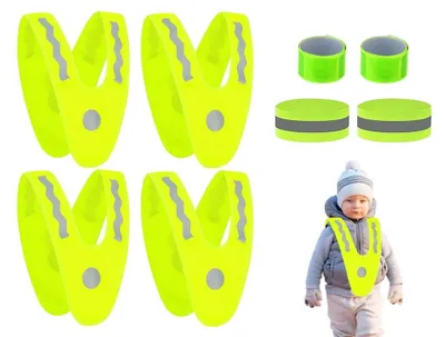 Produktbild von Set mit 4 reflektierenden Sicherheitswesten für Kinder