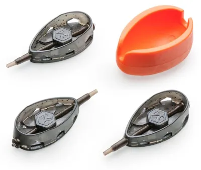 Image de Kit de démarrage Mivardi pour la pêche au feeder en ligne - Panier d'appât QMR FLAT 30 g, 40 g, 50 g - Moule