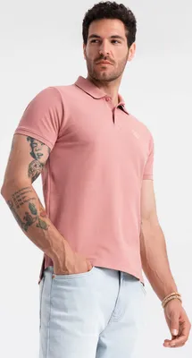 Produktbild von Ombre Clothing Herren-T-Shirt mit Kragen Venolas dunkelpink L