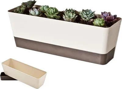 Produktbild von Famanu Pflanzenkasten rechteckig mit Abflussloch - 30,5 x 8,5 x 8,5 cm