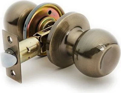 Image de Serrure à bouton de porte 607 AB laiton antique