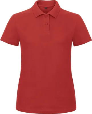 Produktbild von B&C Damen ID.001 Polo-Shirt / Polohemd, Kurzarm RW3525 (S) (Rot)